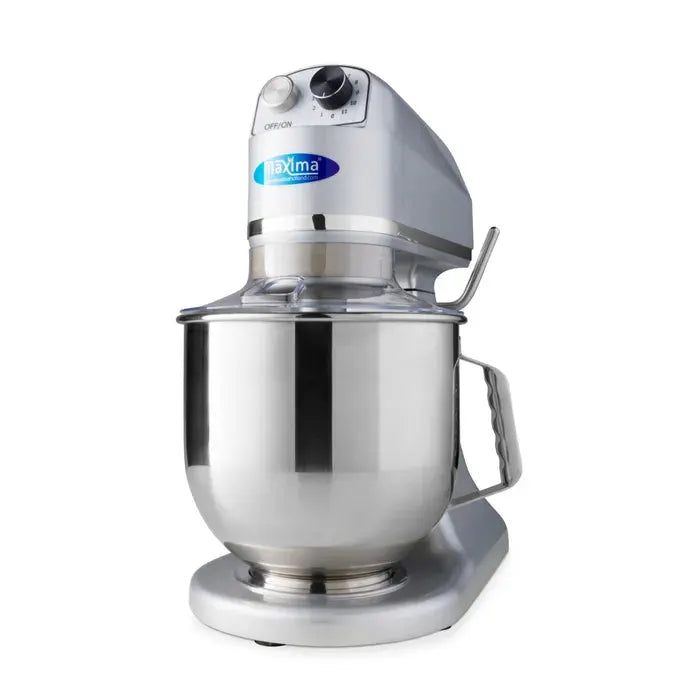 Batteur Mélangeur planétaire - 7 L - 11 vitesses - jusqu'à 2 kg de pâte - argent by Maxima