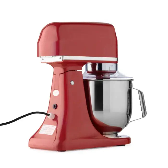 Batteur Mélangeur planétaire - 7 L - 11 vitesses - jusqu'à 2 kg de pâte - rouge framboise by Maxima