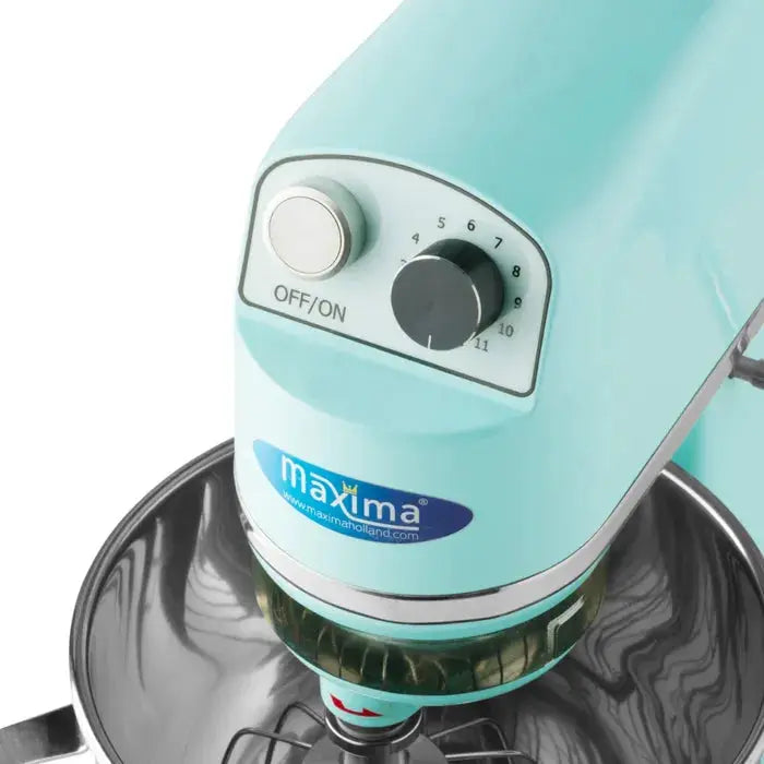 Batteur Mélangeur planétaire - 7 L - 11 vitesses - jusqu'à 2 kg de pâte - bleu by Maxima