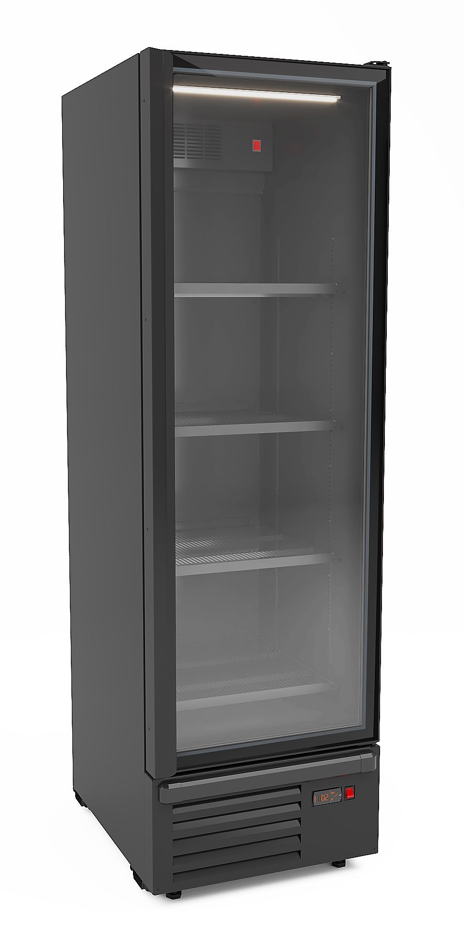 RÉFRIGÉRATEUR 1 PORTE EN VERRE NOIR 550L 7072.1100 Combisteel by Combisteel