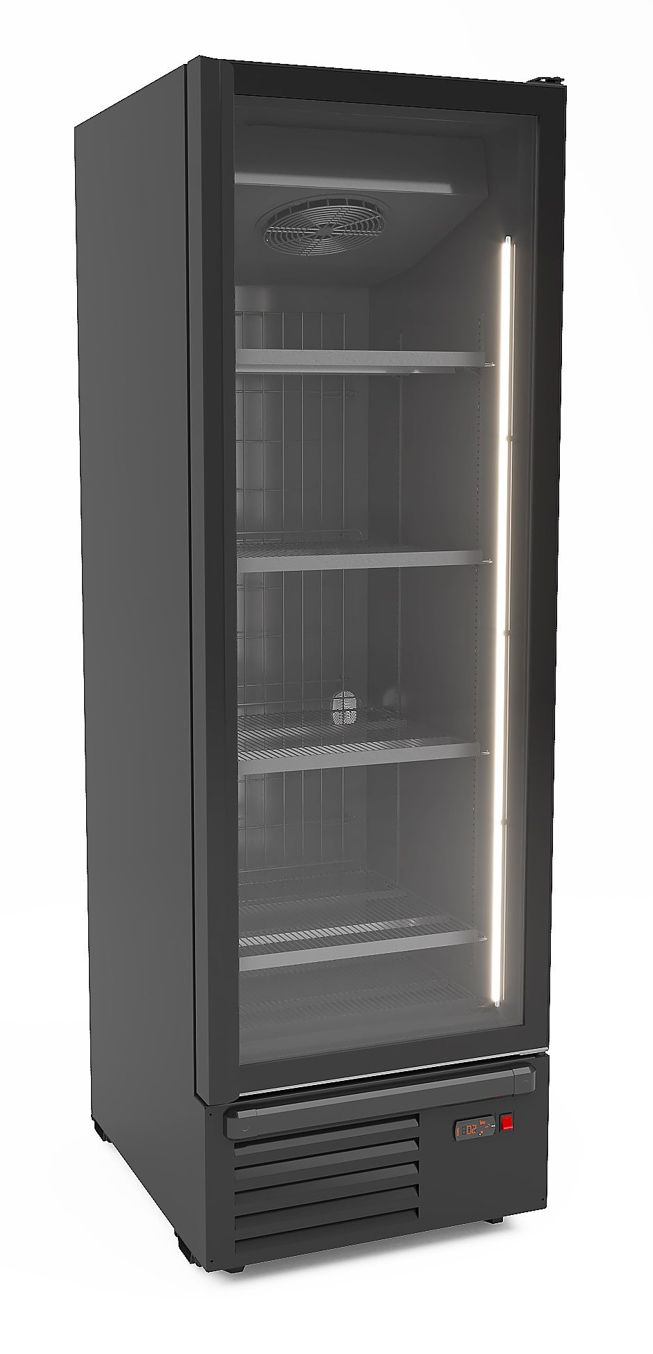 CONGÉLATEUR 1 PORTE EN VERRE NOIR 500L 7072.1135 Combisteel