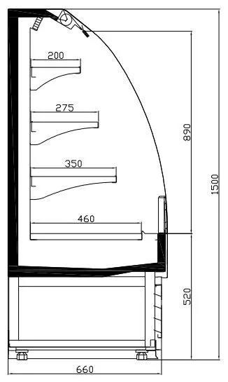 VITRINE RÉFRIGÉRÉE 1.0 7080.0005 Combisteel