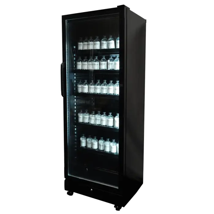 RÉFRIGÉRATEUR 1 PORTE EN VERRE NOIR SVE-450 BL - 7086.0005 - Combisteel by Combisteel