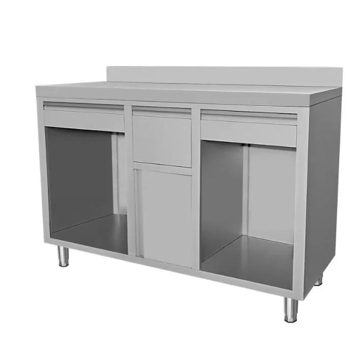 TABLE DE TRAVAIL À CAFÉ EN ACIER INOXYDABLE 1500X600X1150 - 7088.1010 - Combisteel