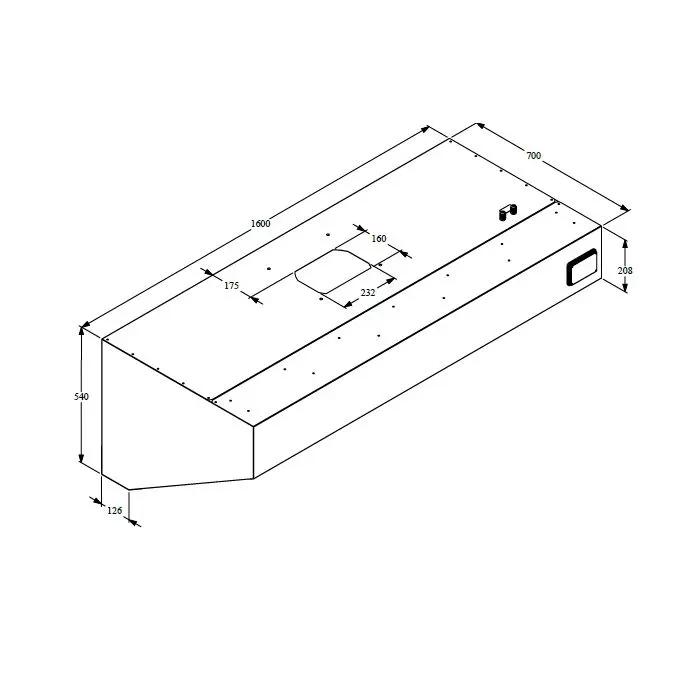 Hotte murale 700 complète 1600 - 7333.0710 - Combisteel by Combisteel