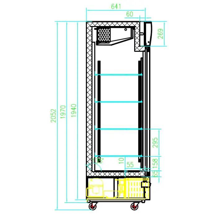 CONGÉLATEUR 2 PORTES EN VERRE 7450.0145 Combisteel