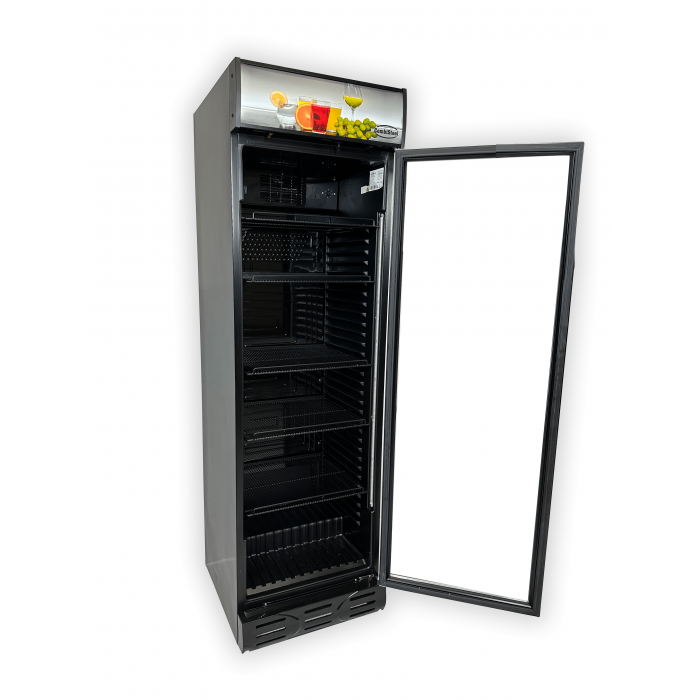 RÉFRIGÉRATEUR 1 PORTE EN VERRE NOIR 7464.0090 Combisteel by Combisteel