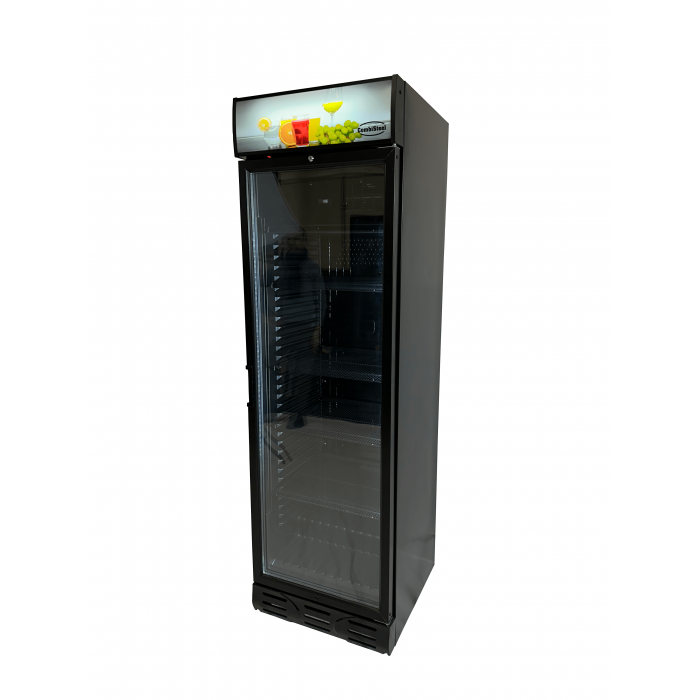 RÉFRIGÉRATEUR 1 PORTE EN VERRE NOIR 7464.0090 Combisteel by Combisteel