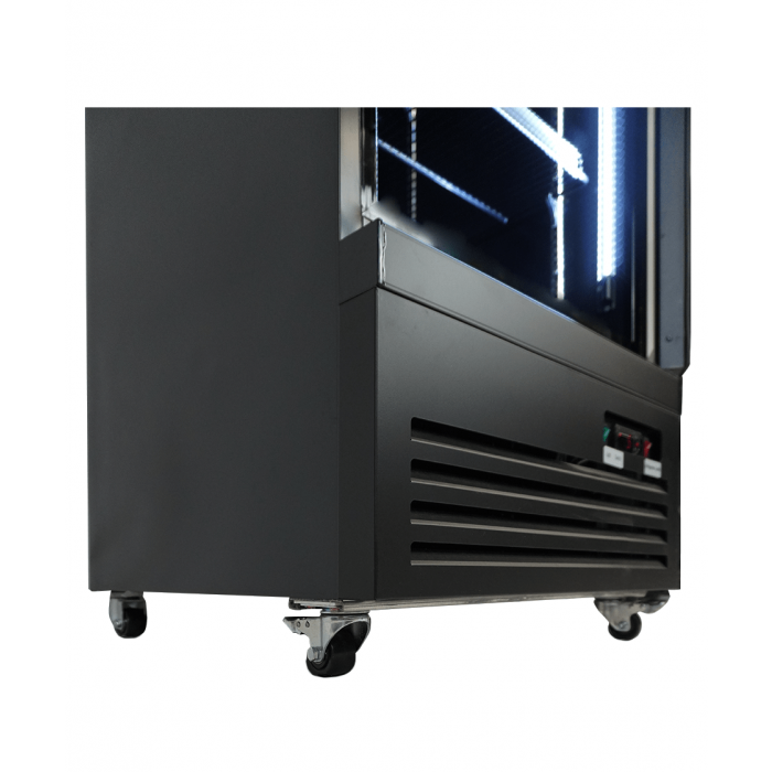 RÉFRIGÉRATEUR 1 PORTE EN VERRE NOIR CEB-500R BL 7526.0100 Combisteel by Combisteel