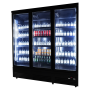 RÉFRIGÉRATEUR 3 PORTES EN VERRE NOIR CEB-1600R BL 7526.0110 Combisteel