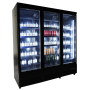 RÉFRIGÉRATEUR 3 PORTES EN VERRE NOIR CEB-1600R BL 7526.0110 Combisteel
