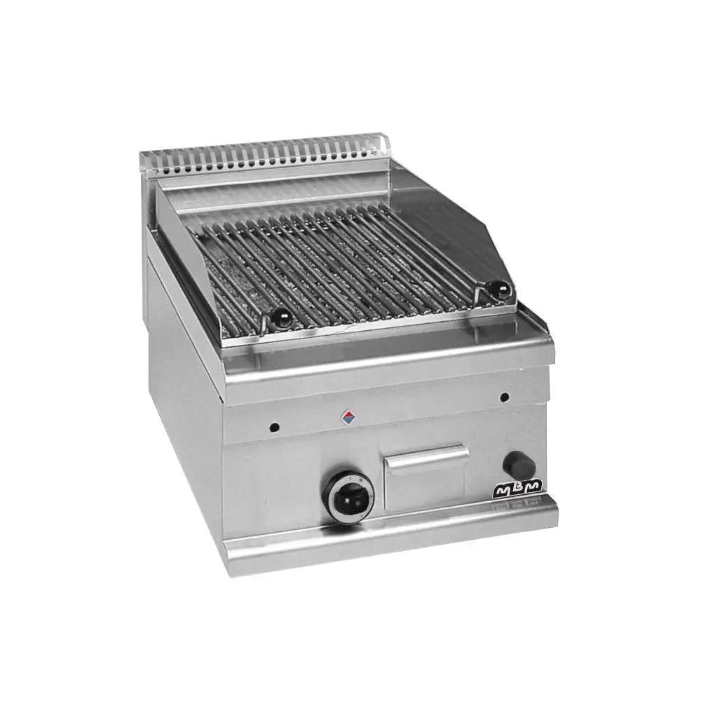 Grill à pierre lavique grille poisson Charcoal Top L400 gaz Gamme MINIMA 600 - GPL46P - MBM by MBM