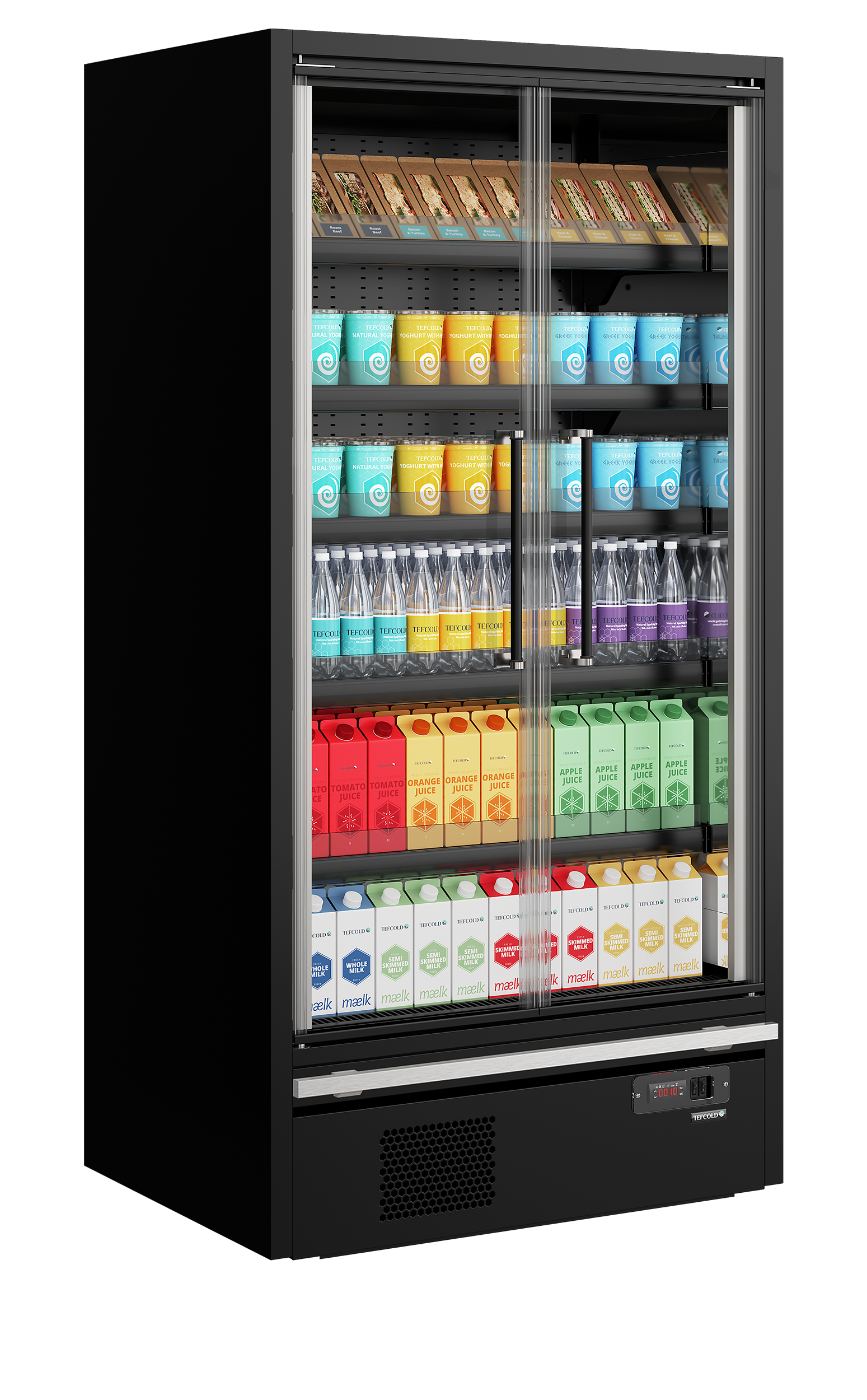 Vitrine réfrigérée pour supermarché - TEFCOLD - GALAXY-GP10FGD-BLACK-43813 by TEFCOLD