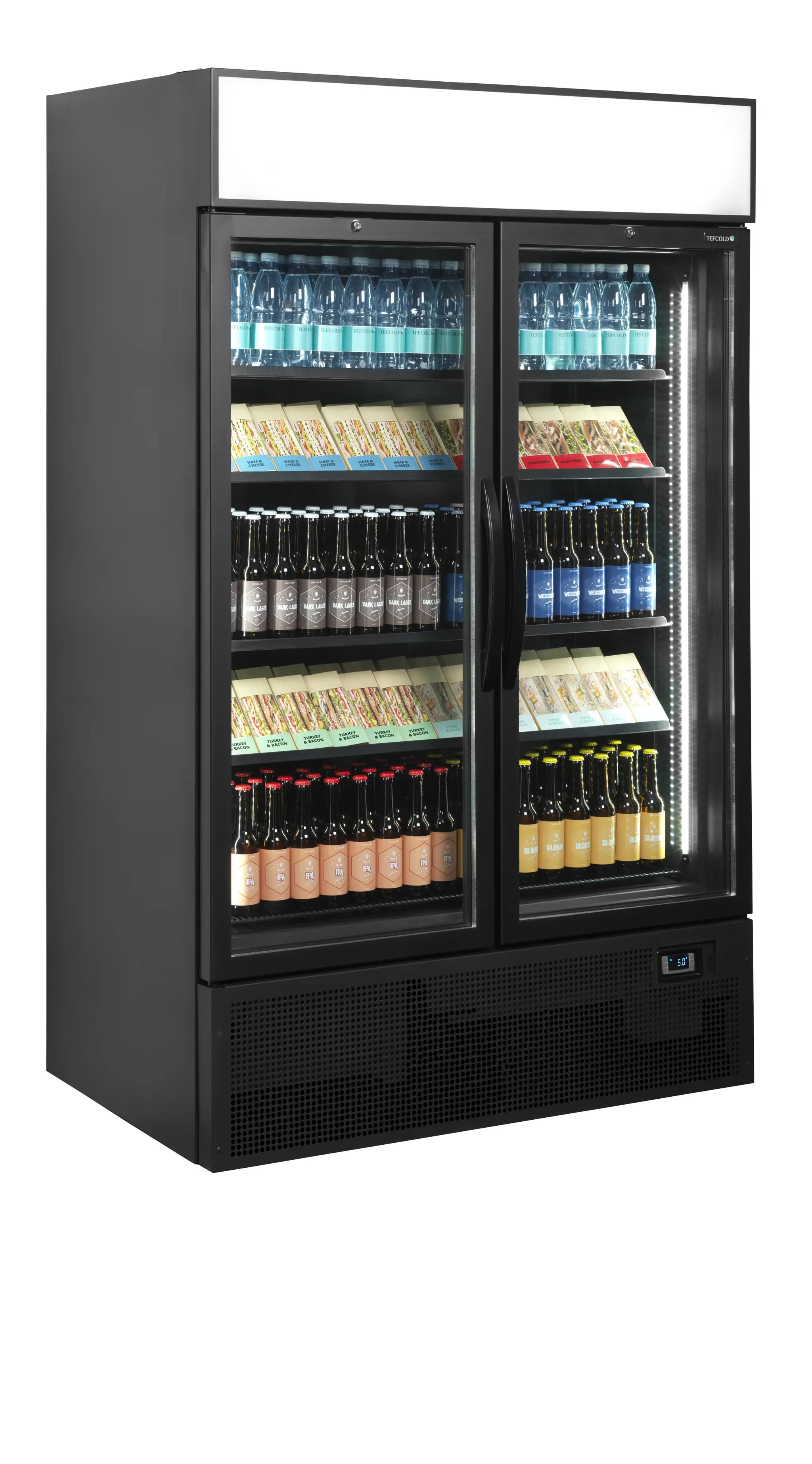 Armoire réfrigérée à boisson vitré noir - TEFCOLD - FSC1200H-BLACK-34756 by TEFCOLD