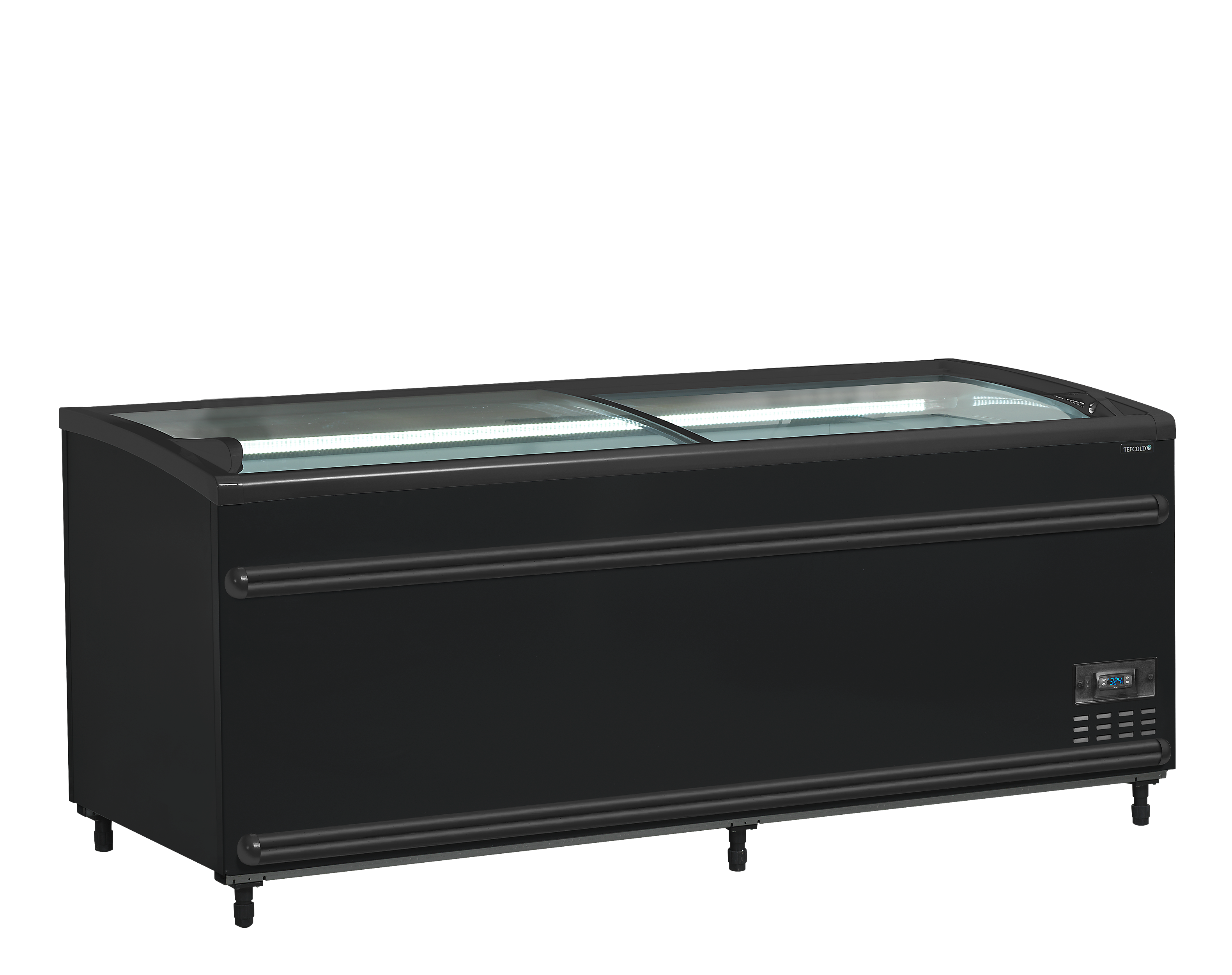 Congélateur réfrigérateur de supermarché Bi température noir - TEFCOLD - SFI185B-CF-VS-41058 by TEFCOLD