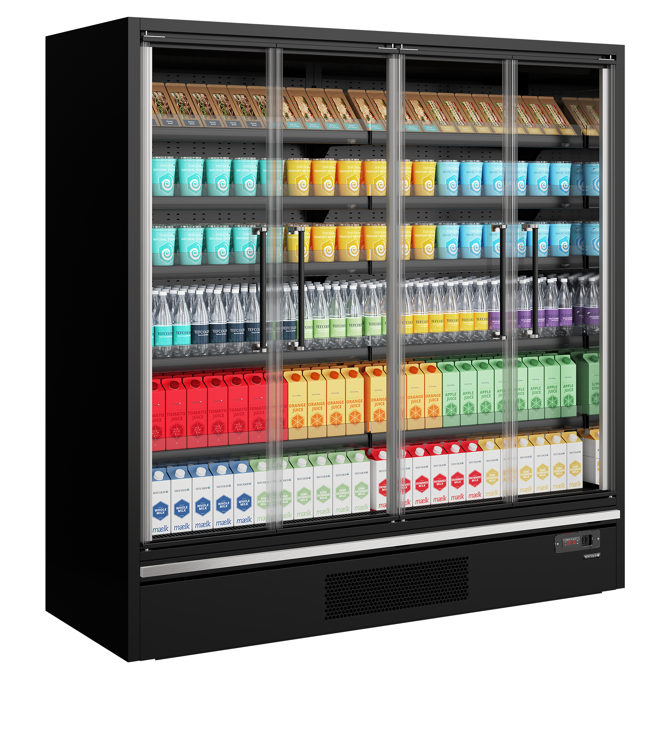 Vitrine réfrigérée pour supermarché - TEFCOLD - GALAXY-GP20FGD-MAXI-BLACK-48106 by TEFCOLD