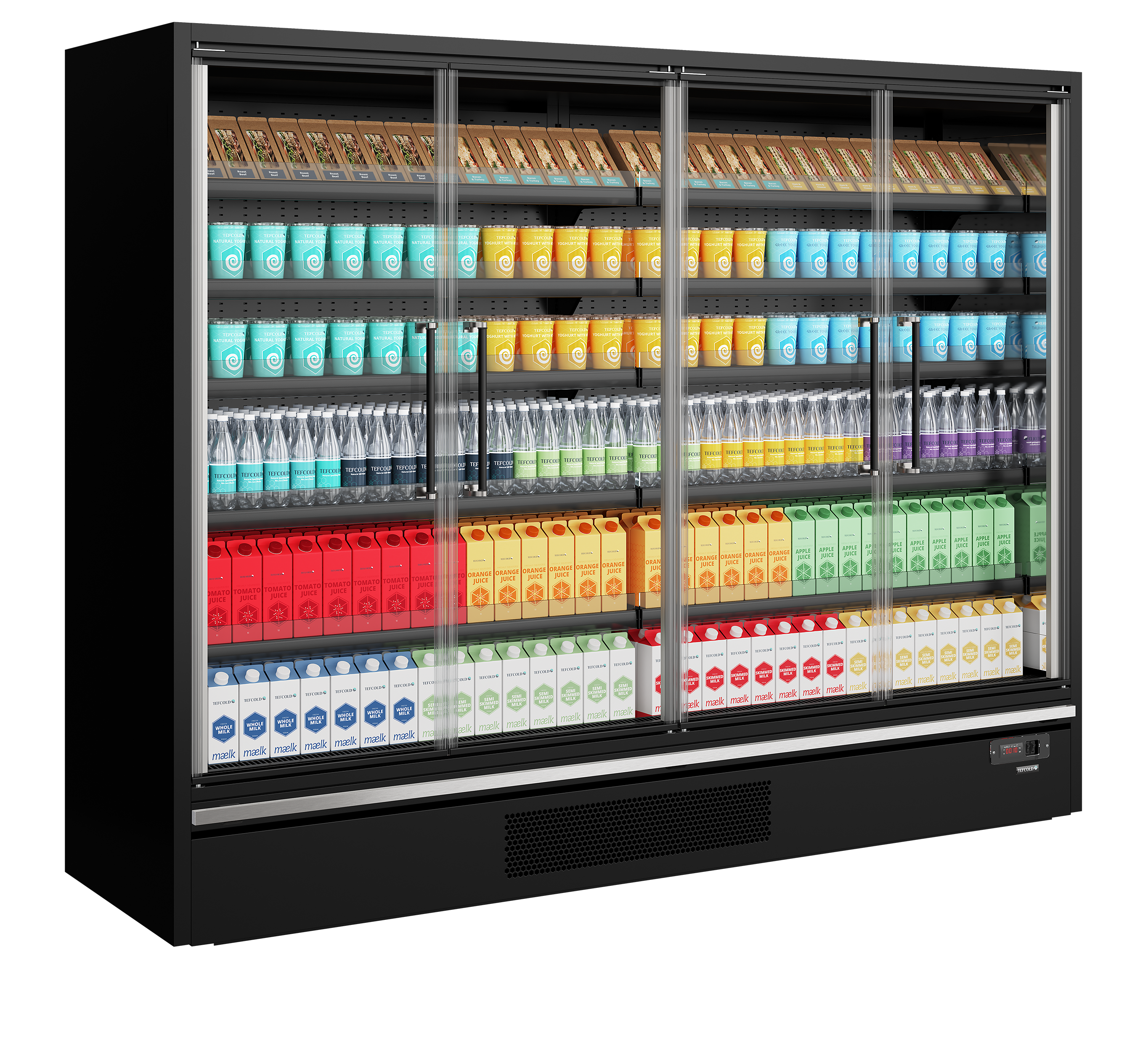 Vitrine réfrigérée pour supermarché - TEFCOLD - GALAXY-GP26FGD-MAXI-BLACK-48113 by TEFCOLD