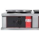 Crêpière gaz carrée professionnelle à usage intensif - Version double - Diamètre 40 cm - CR2CG40 Sofraca by Sofraca
