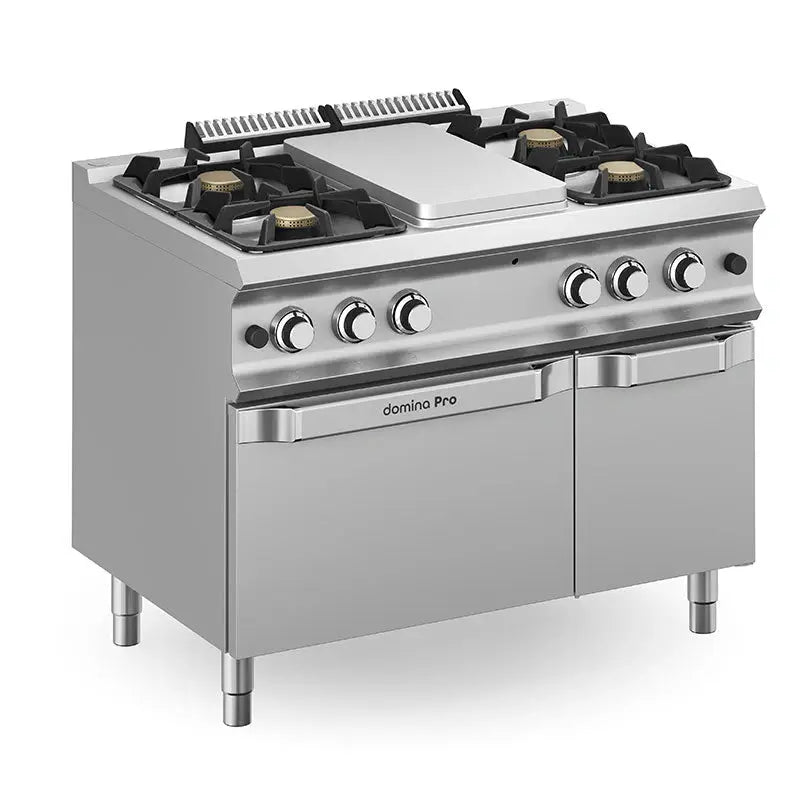 Fourneau à Gaz 4 Feux avec Plaque de Mijotage - FB711MFG4XL - MBM by MBM