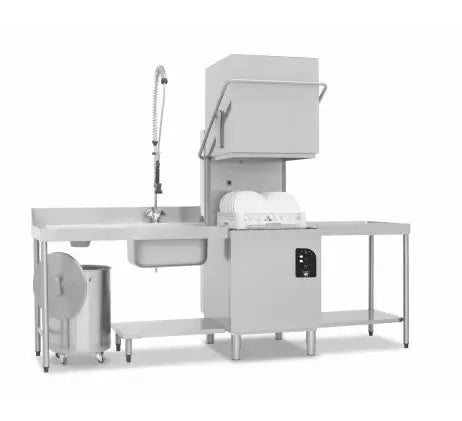 Lave vaisselle à capot Doseur détergent & Pompe de vidange Panier 500 x 500 mm - LVMC110D - CUISTANCE