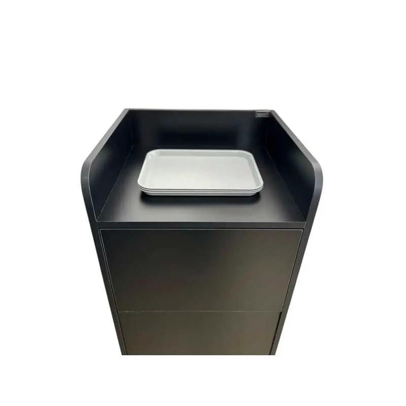 Meuble poubelle snack en bois noir - MBN - Maxi Gastro by Maxi Gastro