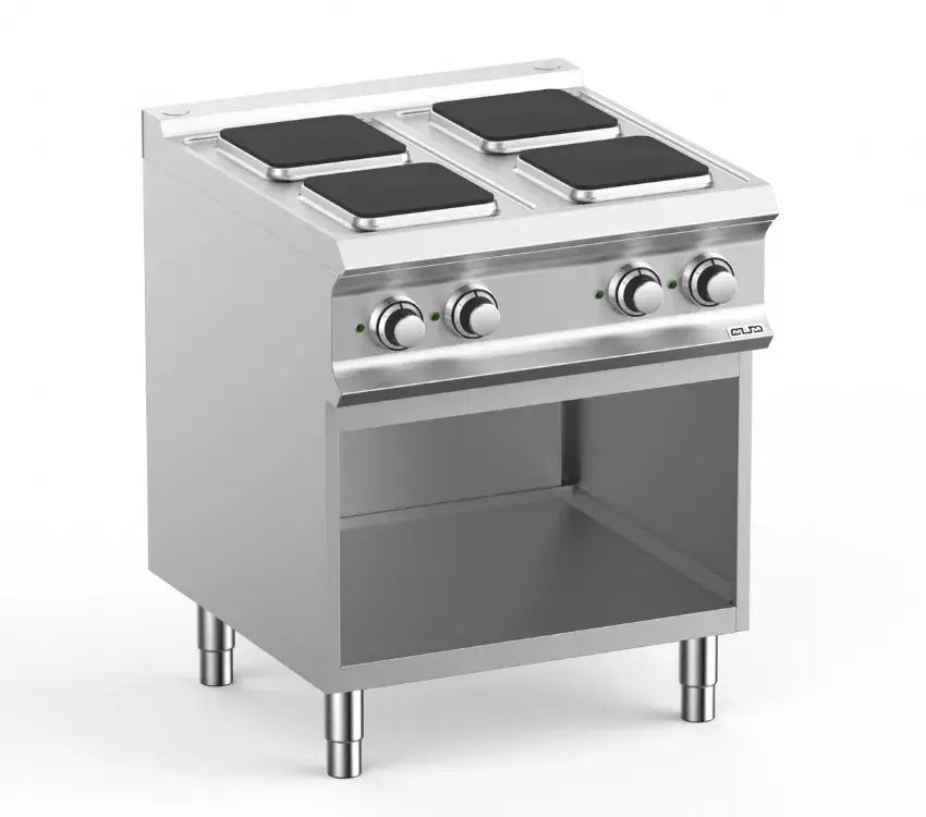 Fourneau professionnel electrique 4 plaque 2,6 kw sur sousbassment libre domina pro 700 - PQ77A - MBM by MBM