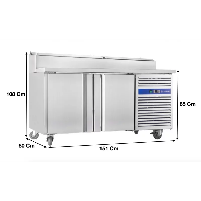 Meuble de préparation réfrigéré 2 portes - SH2000800 - Cuistance
