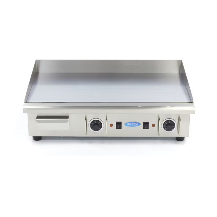 Plaque de gril - chrome lisse - 73 cm - incl plateau d'égouttement - 400V
