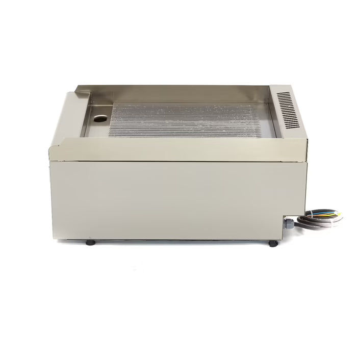 Gril de qualité commerciale - rainuré - unité simple - profondeur 60 cm - électrique