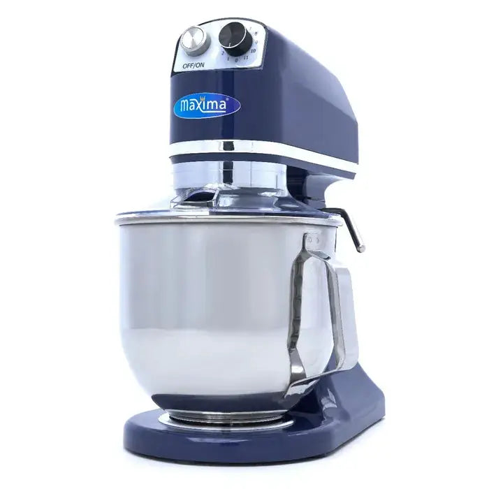 Batteur Mélangeur planétaire - 7 L - 11 vitesses - jusqu'à 2 kg de pâte - bleu acier by Maxima