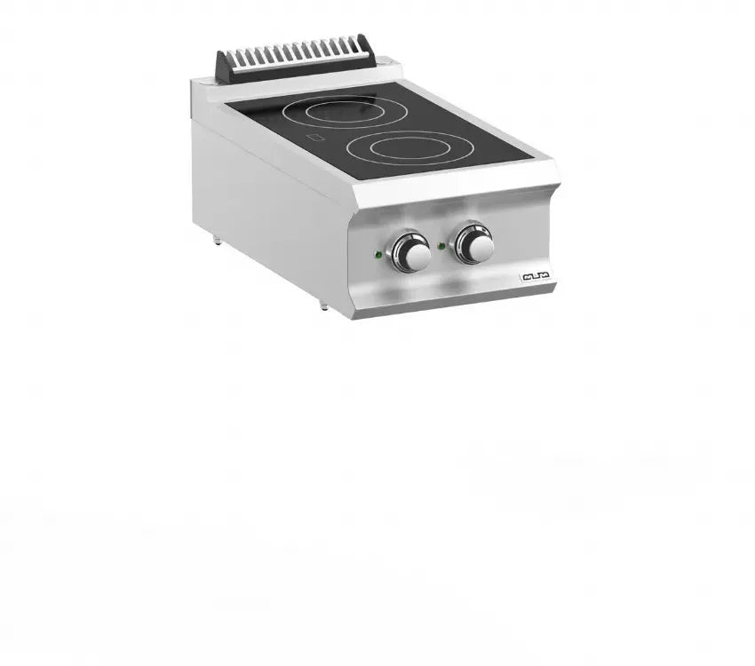 Fourneau professionnel electrique 2 plaque vitrocéramique a poser domina pro 700 - VC74T - MBM by MBM