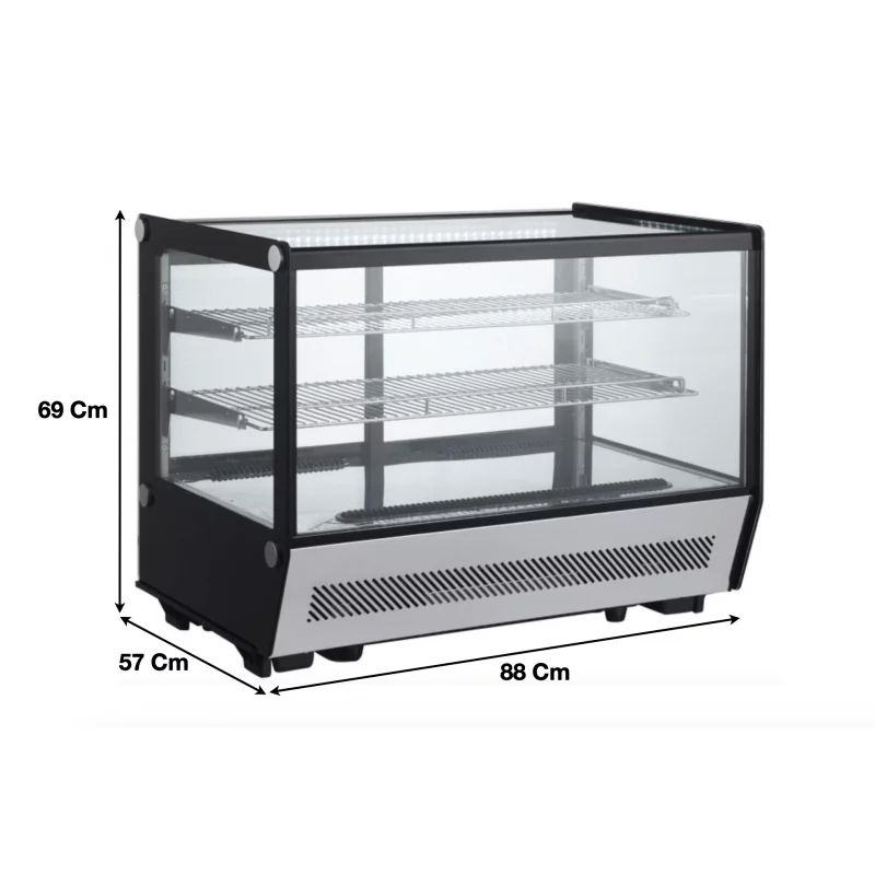 Vitrine réfrigérée panoramique avec vitrage rectangulaire 160 L by Cuistance