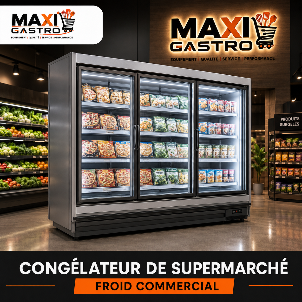 CONGÉLATEUR DE SUPERMARCHÉ