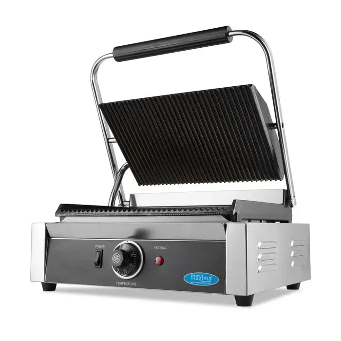 Grill contact - rainuré - plaque de gril simple - 33,5 cm by MAXIGASTRO