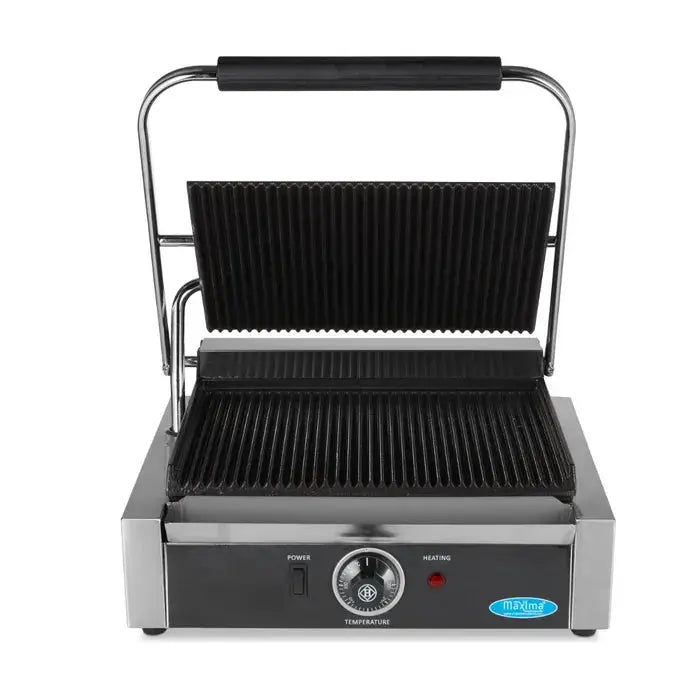 Grill contact - rainuré - plaque de gril simple - 33,5 cm by MAXIGASTRO