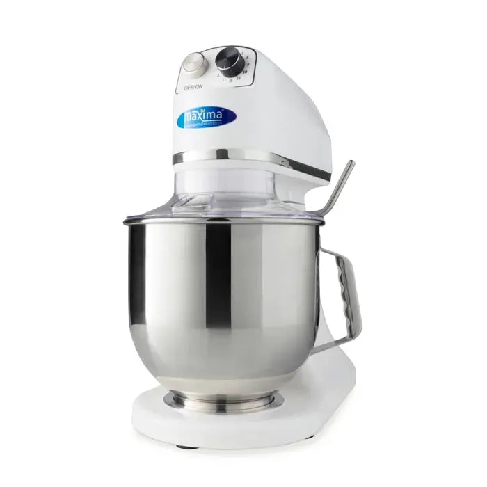 Batteur Mélangeur planétaire - 7 L - 11 vitesses - jusqu'à 2 kg de pâte - Blanc by Maxima