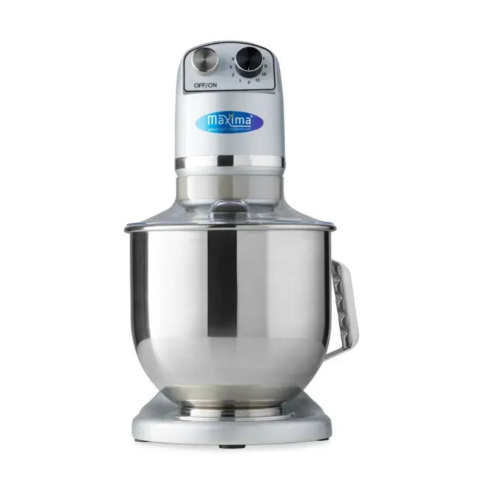 Batteur Mélangeur planétaire - 7 L - 11 vitesses - jusqu'à 2 kg de pâte - argent by Maxima