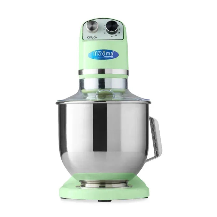 Batteur Mélangeur planétaire - 7 L - 11 vitesses - jusqu'à 2 kg de pâte - vert by Maxima