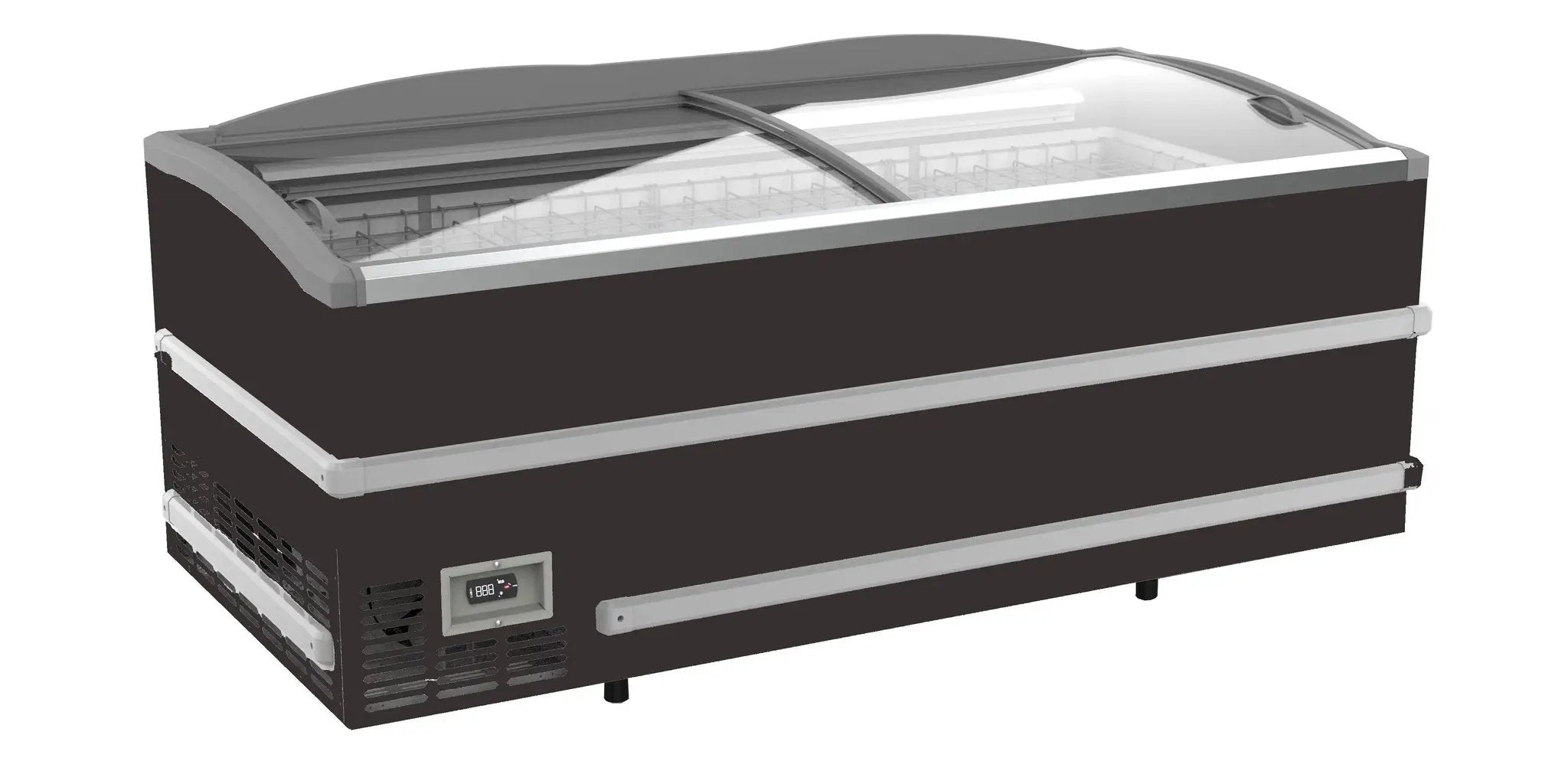 CONGÉLATEUR BAHUT NOIR POUR SUPERMARCHÉ TÊTE DE GONDOLE DÉGIVRAGE MANUEL  7072.0010  Combisteel