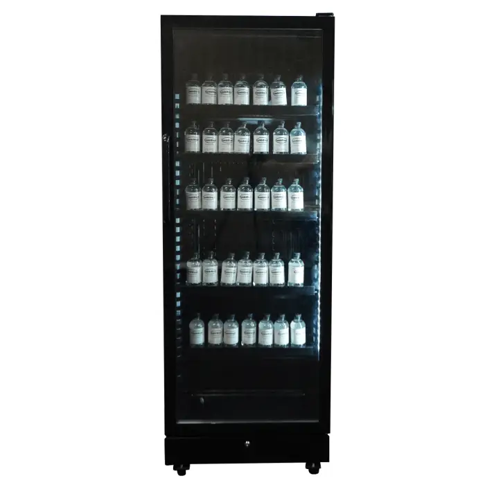 RÉFRIGÉRATEUR 1 PORTE EN VERRE NOIR SVE-450 BL - 7086.0005 - Combisteel