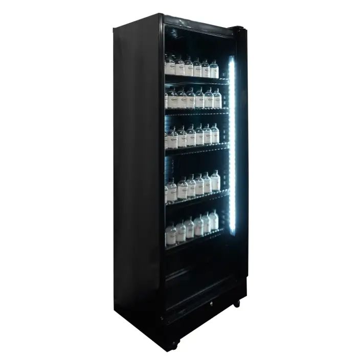RÉFRIGÉRATEUR 1 PORTE EN VERRE NOIR SVE-450 BL - 7086.0005 - Combisteel by Combisteel