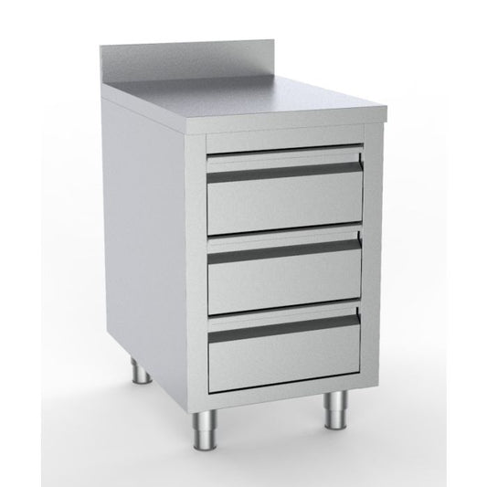 700 TABLE DE TRAVAIL AVEC 3 TIROIRS AVEC BORD RELEVÉ 500 -  7333.0282 - Combisteel