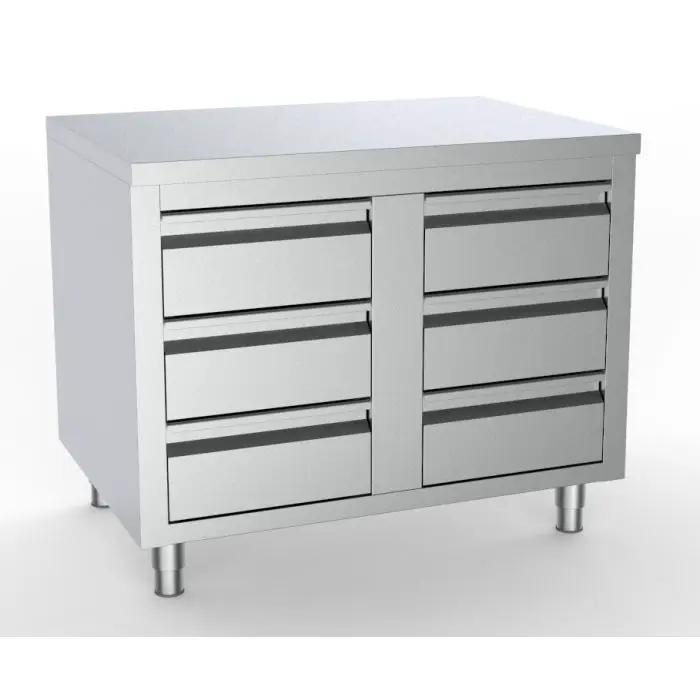 700 TABLE DE TRAVAIL AVEC 6 TIROIRS 1000 - 7333.0284 - Combisteel