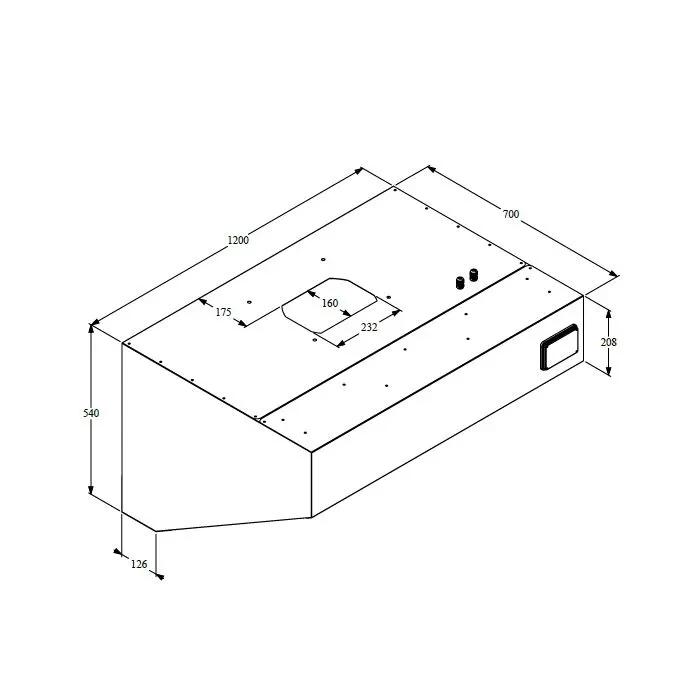 Hotte murale 700 complète 1200 - 7333.0705 - Combisteel by Combisteel