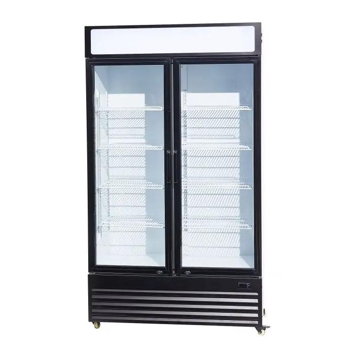 RÉFRIGÉRATEUR 2 PORTES EN VERRE BEZ-750 GD 7455.1390 Combisteel