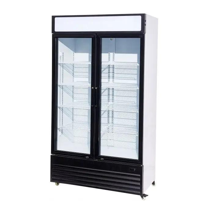 RÉFRIGÉRATEUR 2 PORTES EN VERRE BEZ-750 GD 7455.1390 Combisteel