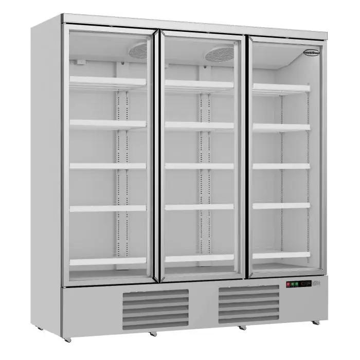 RÉFRIGÉRATEUR 3 PORTES EN VERRE JDE-1530R - 7455.2205 - Combisteel by Combisteel