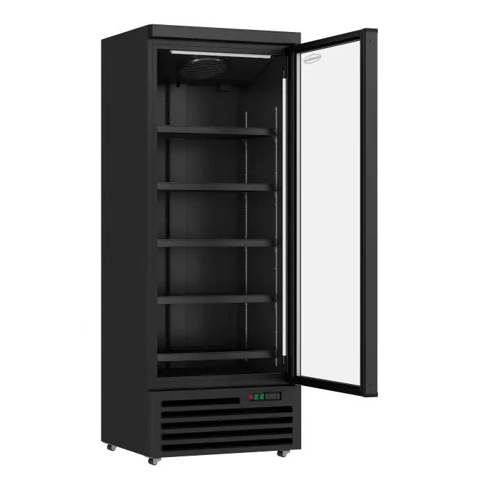 CONGÉLATEUR 1 PORTE EN VERRE NOIR JDE-600F BL - 7455.2244 - Combisteel by Combisteel