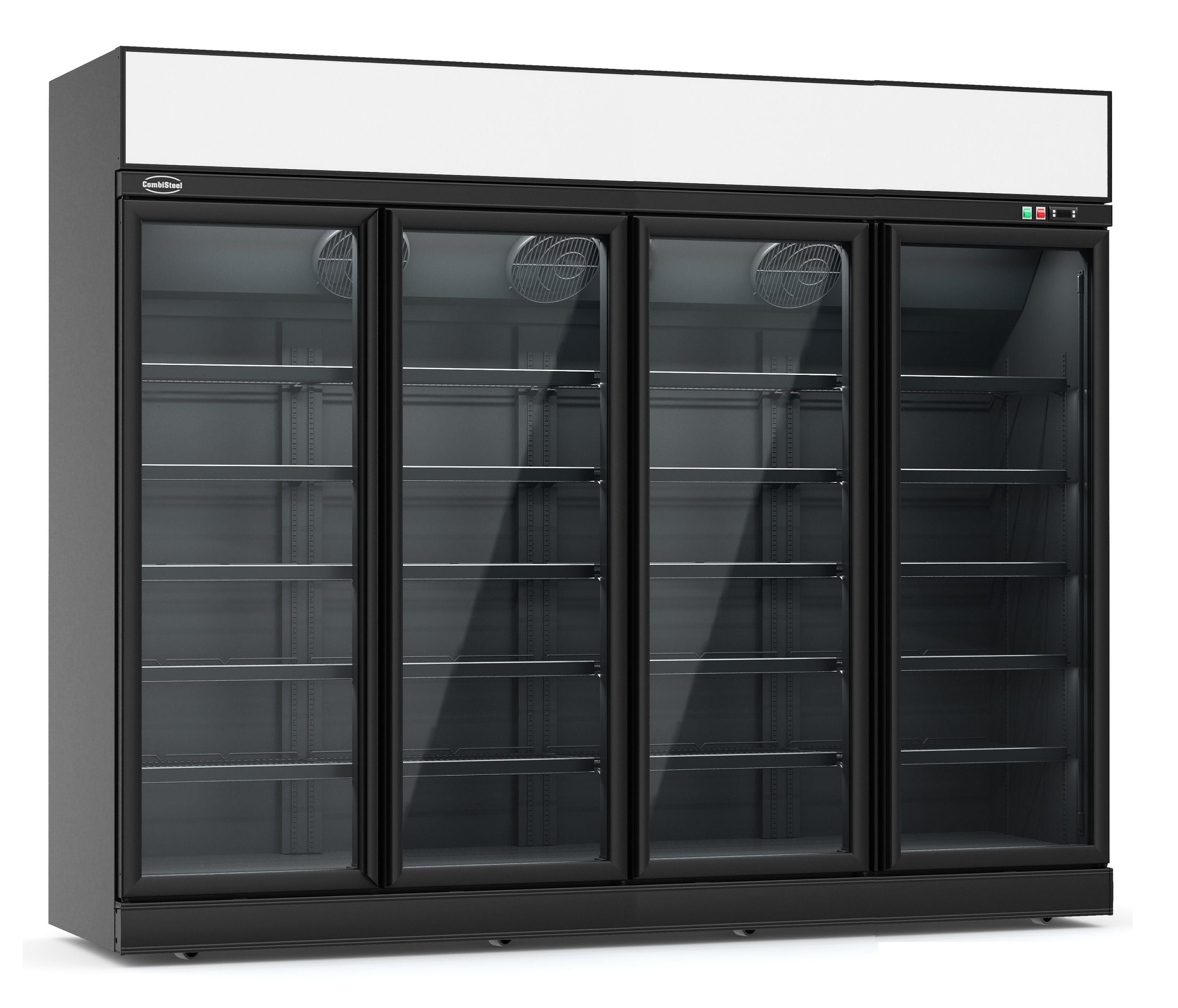 CONGÉLATEUR 4 PORTES EN VERRE NOIR INS-2060F BL *TRANSPORT SUR DEMANDE* 7455.2445  Combisteel