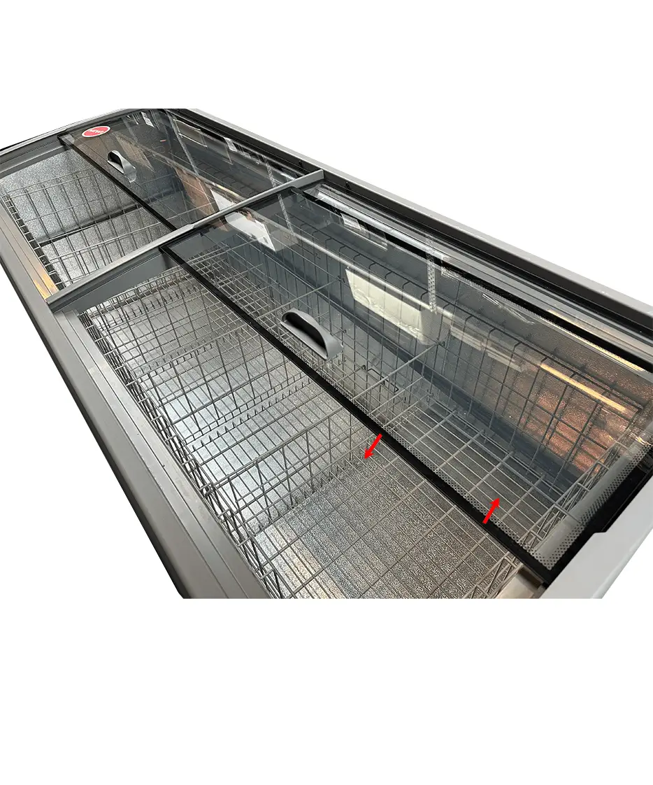 CONGÉLATEUR BAHUT POUR SUPERMARCHÉ GRIS 2500 DÉGIVRAGE AUTOMATIQUE *TRANSPORT SUR DEMANDE* 7455.2675  Combisteel